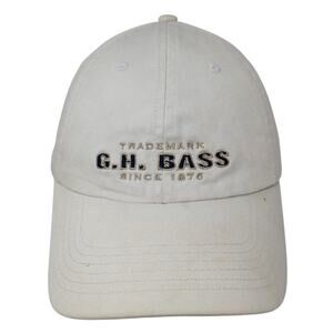 G.H. Bass & Co. Slideback Hat Beige One Size Adjustable Embroidered